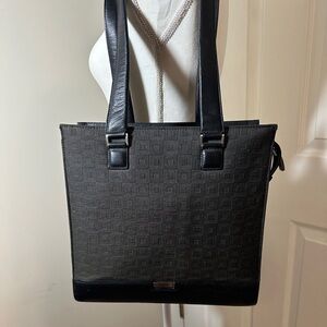 Tumi Zip Closure Double Handle Tote Bag.